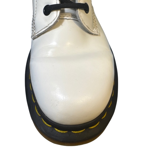 Dr Martens 1460 White Leather Combat Boots Women’s 7 | Iconic 8-Eye Style - Picture 10 of 15